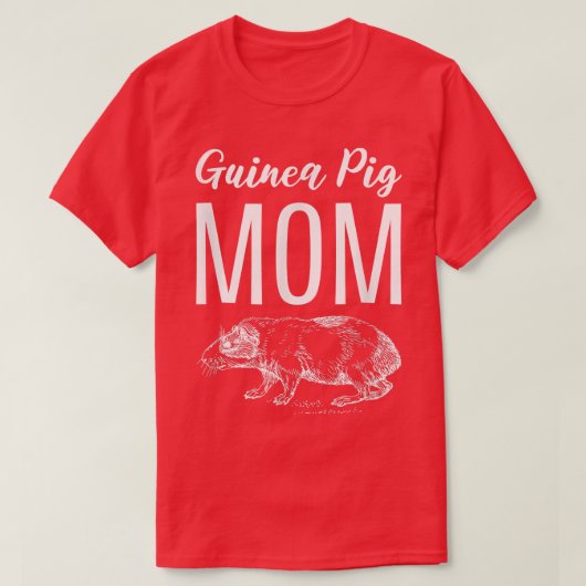 T-shirt Zoologiste de la maman du porc de Guinée (Design devant)