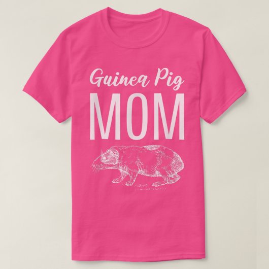 T-shirt Zoologiste de la maman guinéenne du porc 2284 (Design devant)