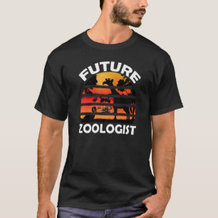 T-shirt Zoologiste du futur rétro vintage Biologie animale