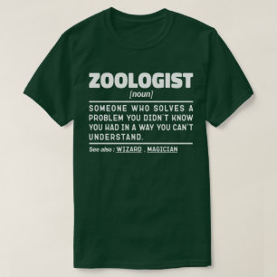 T-shirt Zoologiste Noun Deffinition Scientifique en soins 