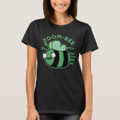T-shirt Zoom-bee Funny Zombie Bee Pun Dark BG (Devant)