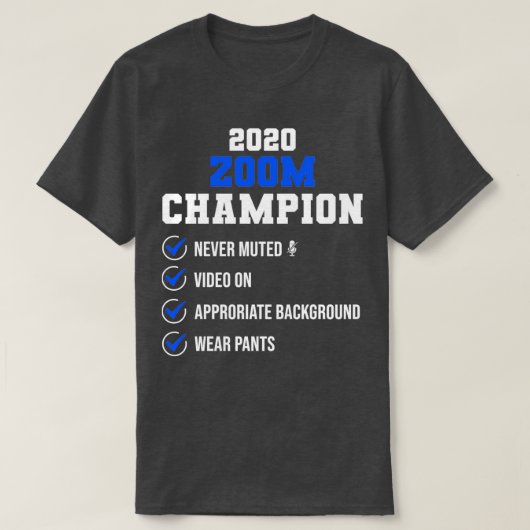 T-shirt Zoom en 2020 Champion Zoom (Design devant)