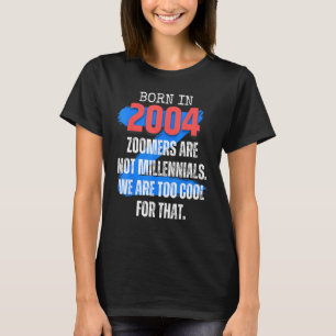 T-shirt Zoomer Gen Z Né En 2004 Humour Sarcasme Hommes et