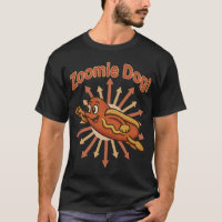 Zoomie Chien volant Hot Dog Cartoon - Fun Retro