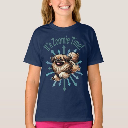 T-shirt Zoomie Time Pekingese (Devant)