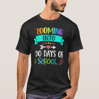 T-shirt Zooming Into 100 Days Of School Teacher Kids  