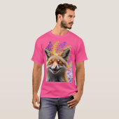 T-shirt Zorro tierno entre flores (Devant entier)