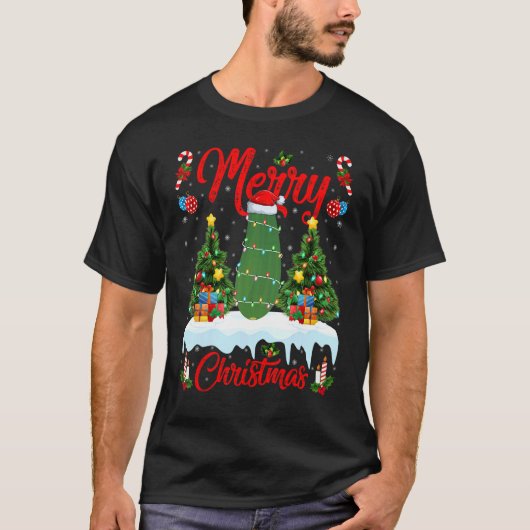 T-shirt Zucchini Vegetable Lights Xmas Tree Santa Zucchini (Devant)