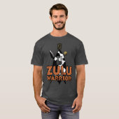 T-shirt Zulu Guerrier Shield Spear Knobkerrie Afrique  (Devant entier)