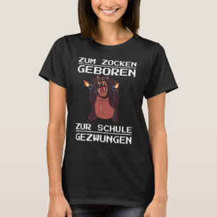 T-shirt Zum Zocken Geboren Zum Schule Forces Console Ps5 G