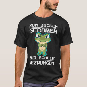 T-shirt Zum Zocken Geboren Zum Schule Forces Console Ps5 G
