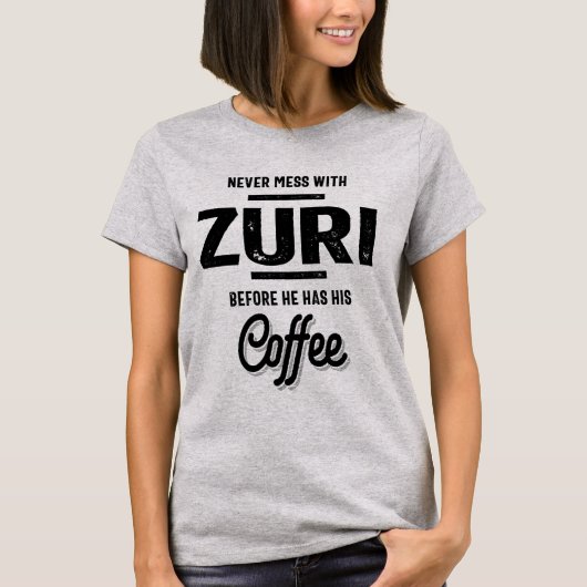 T-shirt Zuri Nom personnalisé Cadeau Anniversaire (Devant)