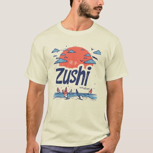 T-shirt Zushi Beach Planche à voile Paradise Tee (Devant)
