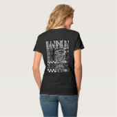 T-Shirt zwart design etnische patterned (Achterkant volledig)