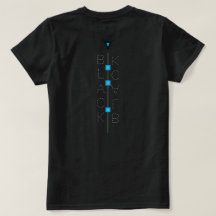 T-shirt zwart punt blauw