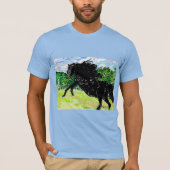 T-Shirt: Zwarte Stallion T-shirt (Voorkant)