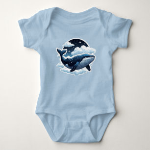 T-shirt Zwevende wolk walvis met sterren