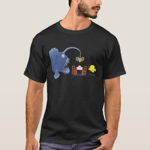 T-shirt ZyTee. Idée cadeau illustration 3D de poisson mons