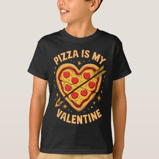T-shirt Zza Is My Valentine Fun Celebration Humor Lovers  (Devant)