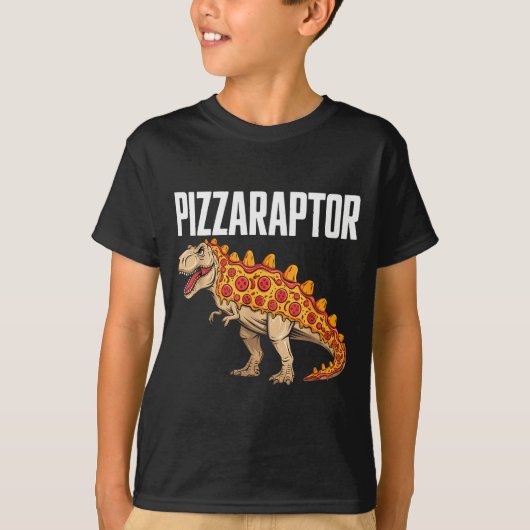 T-shirt Zza T-rex Dino Fast Food Funny Zza Dinosaur  (Devant)