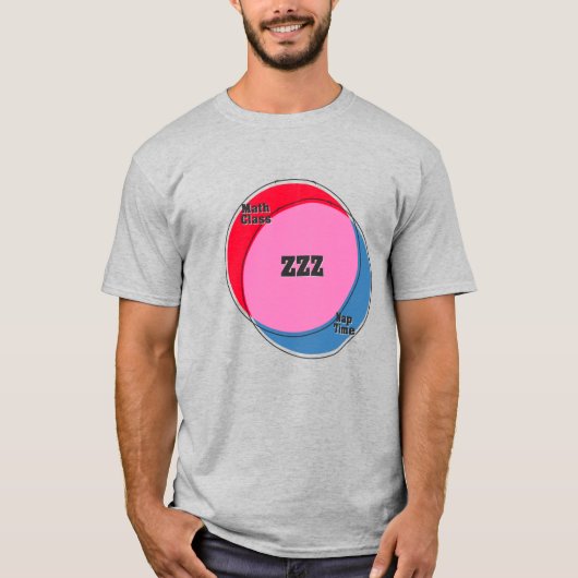 T-shirt ZZZ Math Classe Nap Temps Vénn diagramme (Devant)