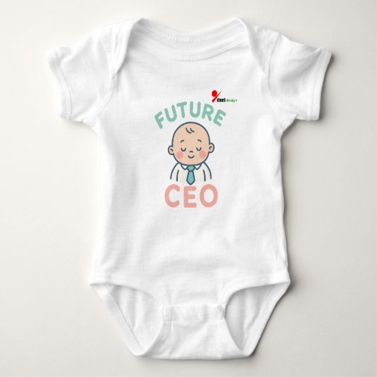 T-shirtje voor toekomstige CEO-baby | Cute Busines Romper (Voorkant)
