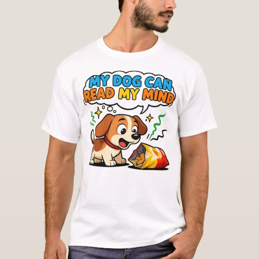 T-ShirtMy Dog Can Read My Mind T-shirt (Voorkant)