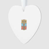T-shirtontwerp met gegraveerde giraffe en retro st ornament (voorkant)