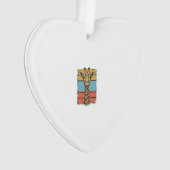 T-shirtontwerp met gegraveerde giraffe en retro st ornament (voorkant)