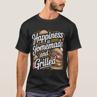 T-shirtontwerp met Homemade Grilled Burger en gelu T-shirt