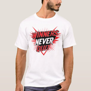 T-shirtontwerp met typografie 'Winnaars geven nooi T-shirt
