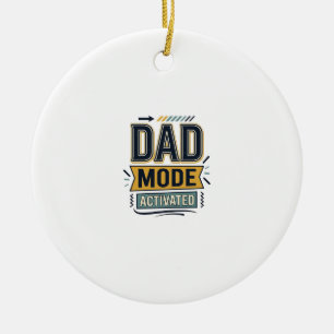 T-shirtontwerp met vintage gravure 'Dad Mode geact Keramisch Ornament