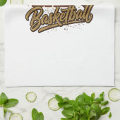 T-shirtontwerp met vintage gravure voor vader bask theedoek (Gevouwen)