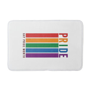 T-shirtontwerp met vintage Pride Month regenboog t Badmat