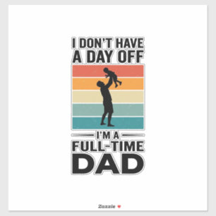 T-shirtontwerp voor fulltime papa met vintage graf sticker