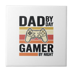 T-shirtontwerp voor vintage controller voor papa g tegeltje