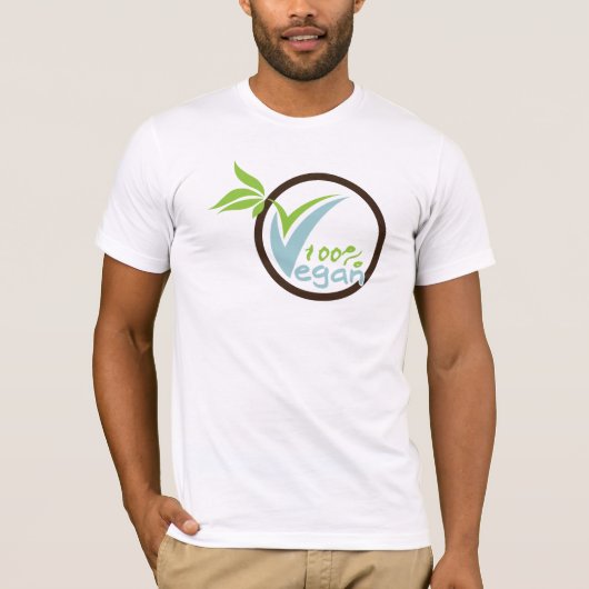 T-shirts 100% de végétalien (Devant)