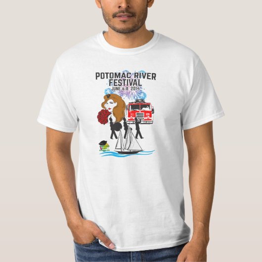 T-shirts 2014 de festival de fleuve Potomac (Devant)