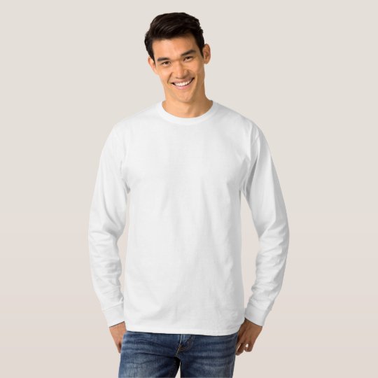 T-shirt basique à manches longues pour homme, Blanc