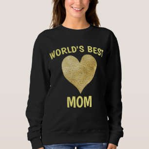 T-SHIRTS À PAILLETTES COEUR MEILLEURE MAMAN DU MON