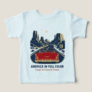 T-shirts America en couleurs vives