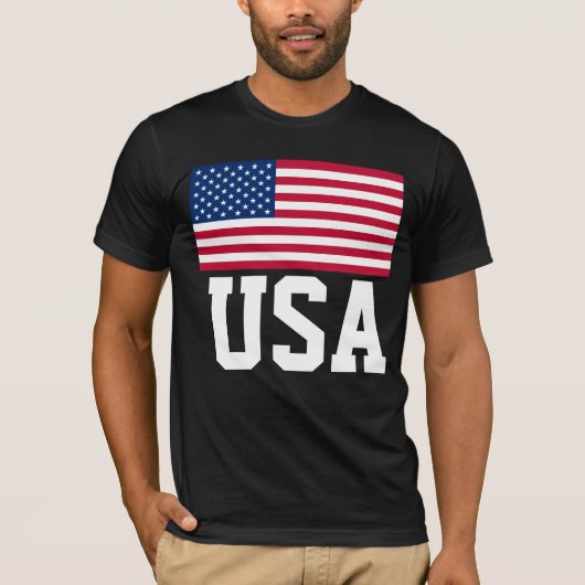 T-SHIRTS AMÉRICAINS EN DRAPEAU TEE - SHIRT (Devant)