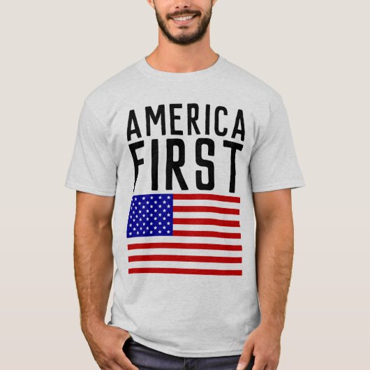 T-shirts AMÉRIQUE D'ABORD (Devant)