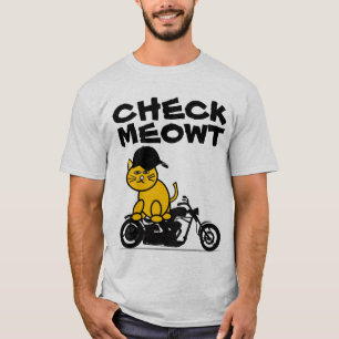 T-shirts Amoureux de les chats BIKER, Moto