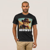 T-SHIRTS AMUSANTS DE CHAUSSURES DE COWBOY MEOWDY (Devant entier)
