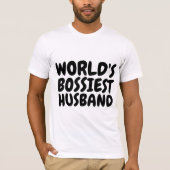 T-shirts amusants pour mari, LE PLUS BOSSIER DU MO (Devant)