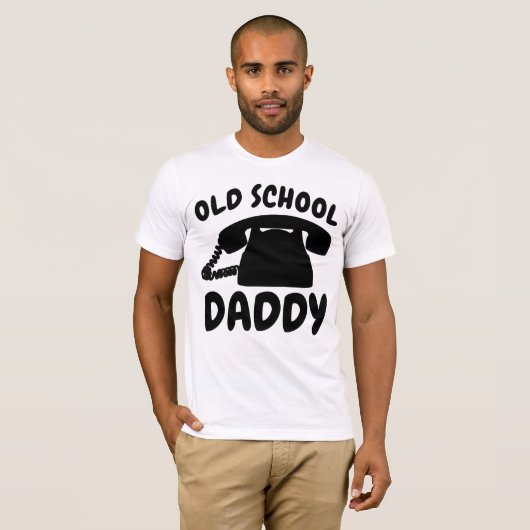 T-shirts amusants pour papa, VIEILLE ÉCOLE (Devant entier)