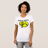 T-shirts antisocial de médias (je déteste) (Devant entier)