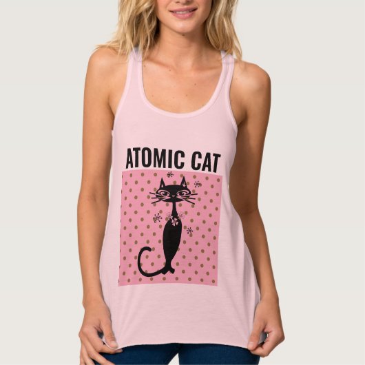 T-SHIRTS ATOMIQUE CAT RETRO 1950 (Devant)