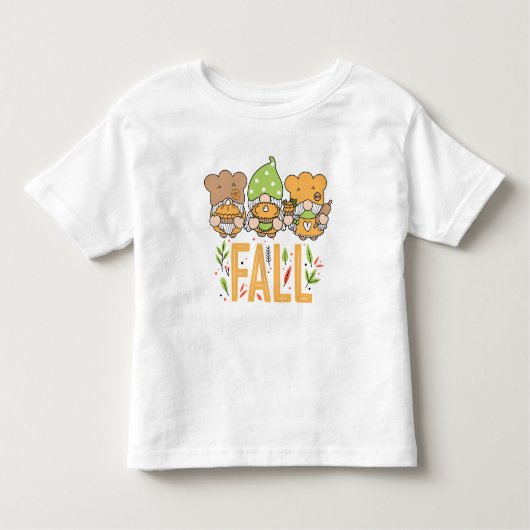T-Shirts Automne Gnome mignonne Automne Toddler (Devant)